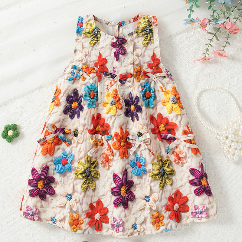 Baby Girl Clothing Zara - Summer New Colorful Flower Baby Girl