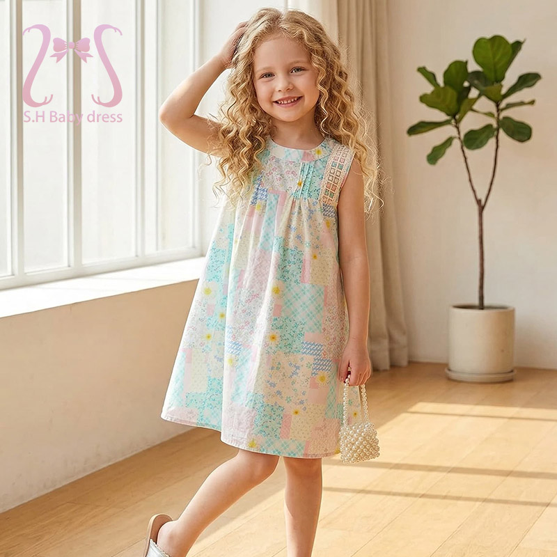 Baby Clothing H&M - Pastel Patchwork Floral Sleeveless Girls Dress