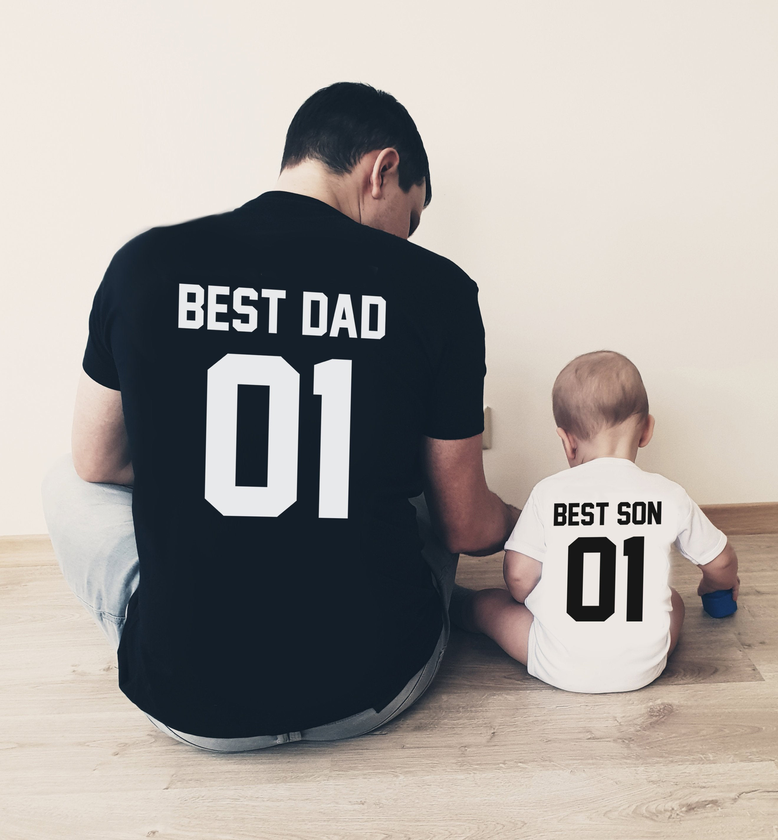 Baby Clothing Onesies - Best Dad Best Son Shirts Dad
