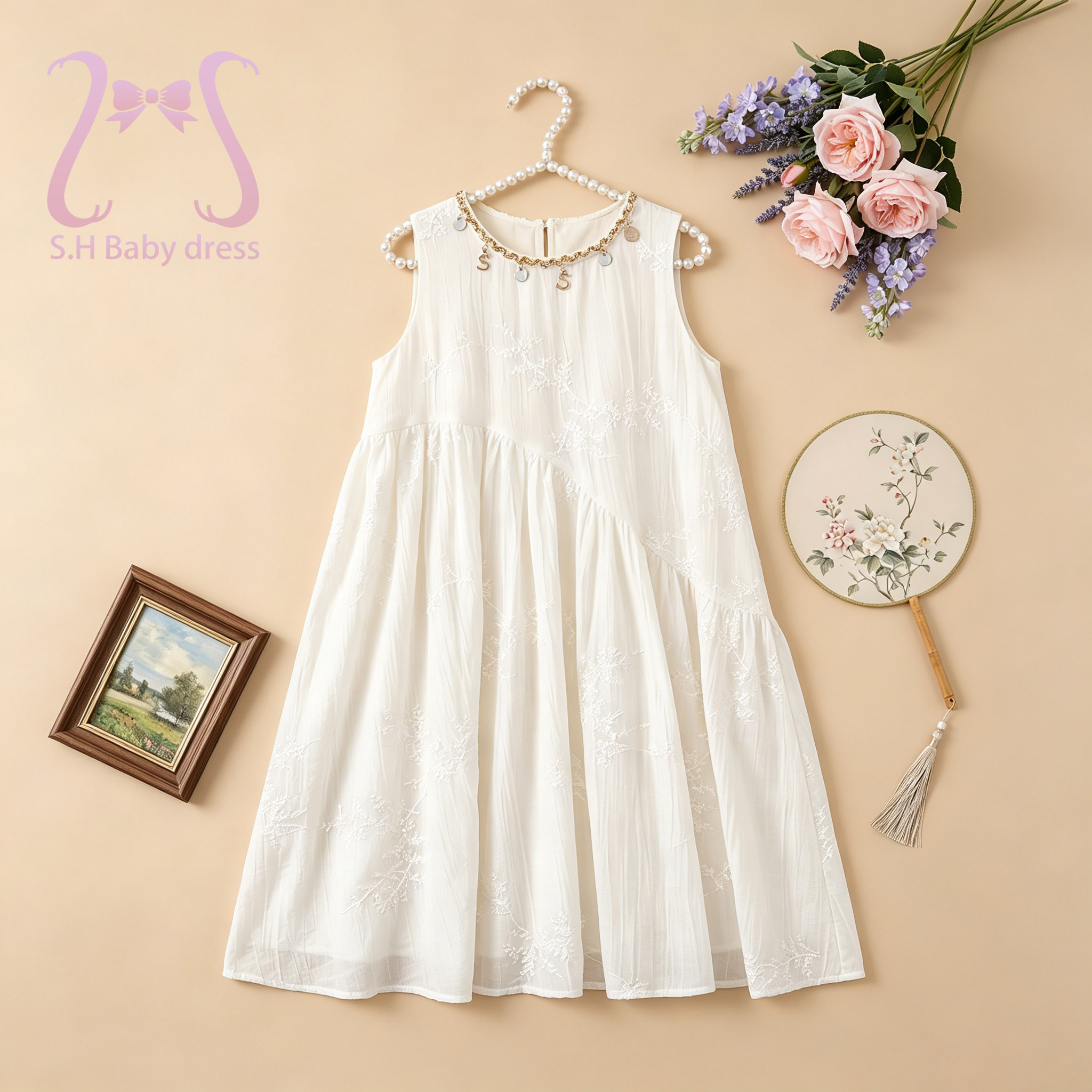 Baby Clothing H&M - Summer Sleeveless Children Soft Dresses Girl