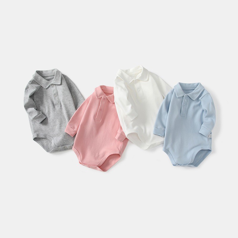 Baby Polo Collar Bodysuit 100% – обзор и цена Baby Clothing Onesies