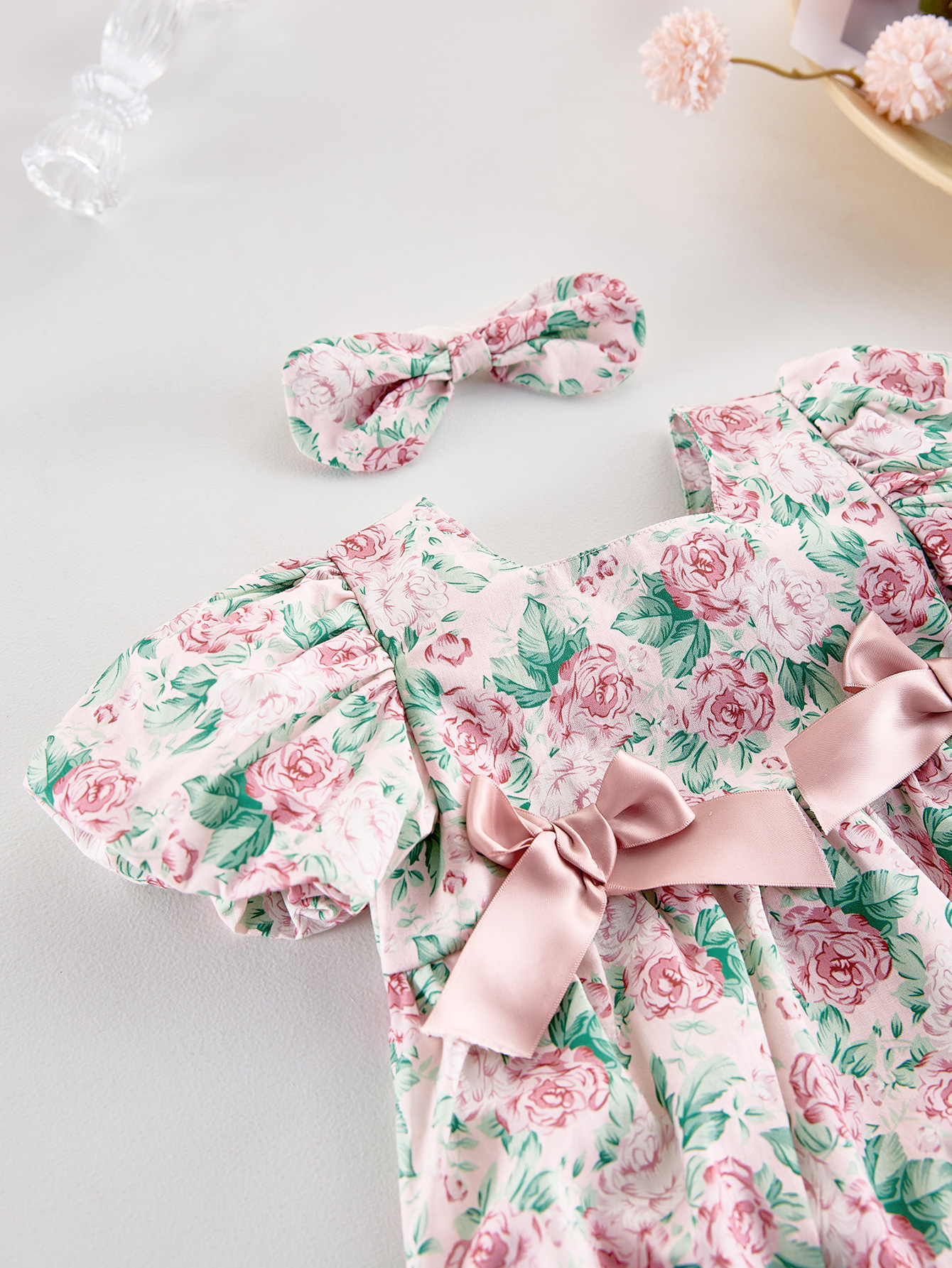 Girls' Summer Rose Print Dress – обзор и цена Baby Clothing Stores