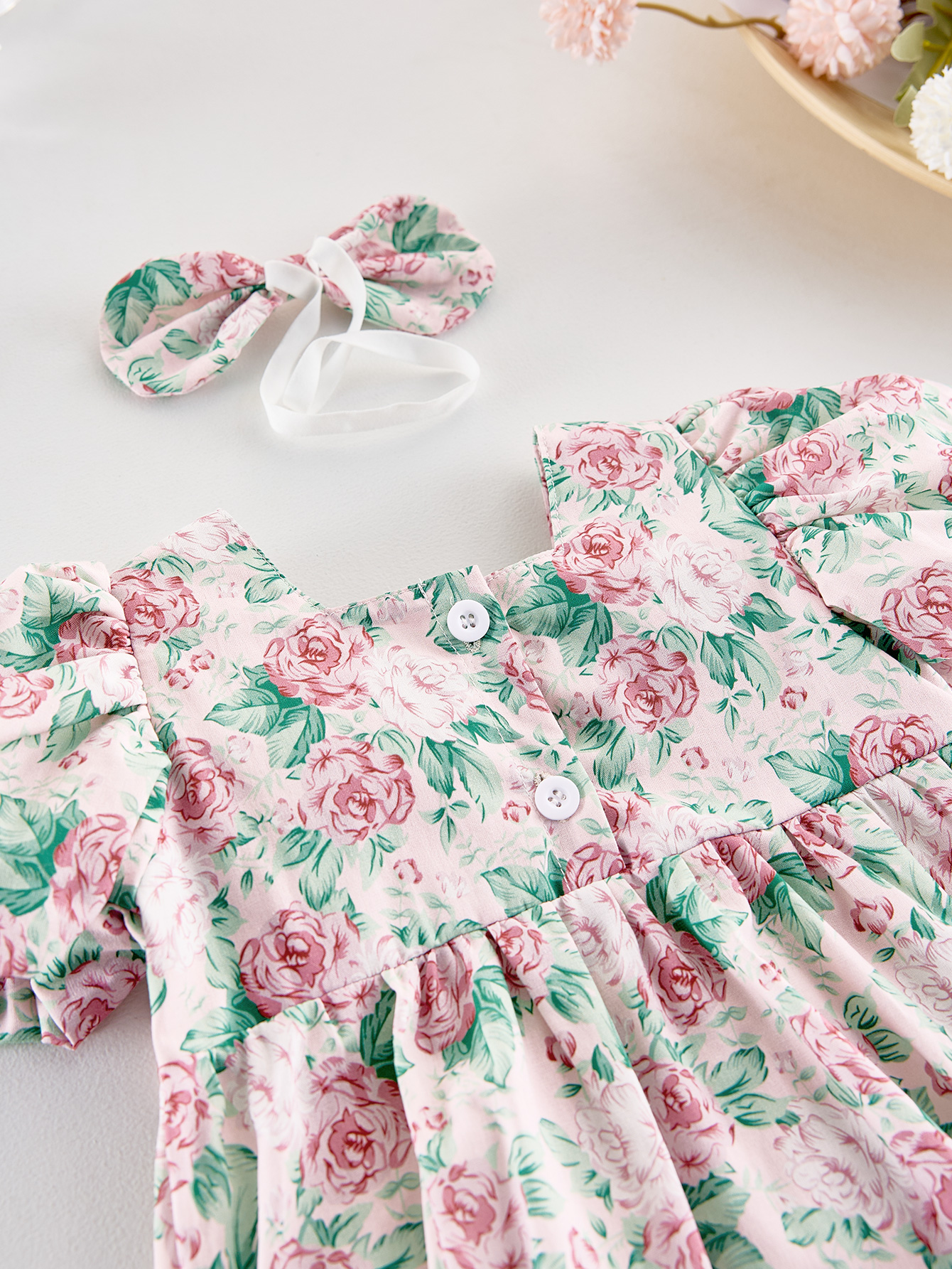 Girls' Summer Rose Print Dress – обзор и цена Baby Clothing Stores