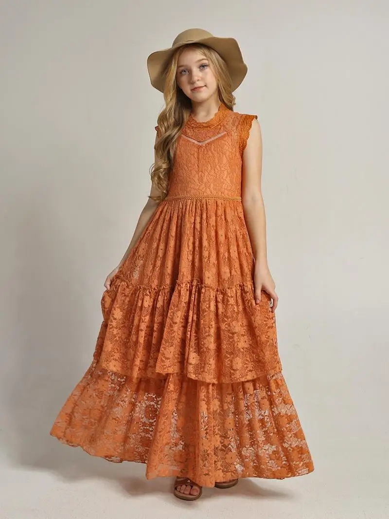 Girls Flower Dress Lace Cotton – обзор и цена Baby Clothing Girls