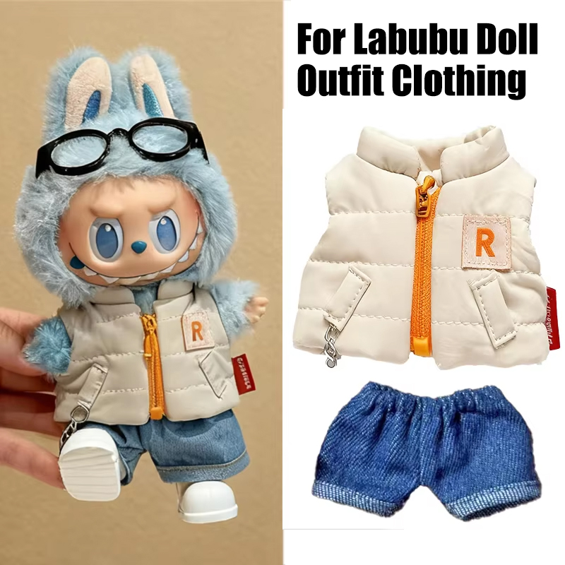 For 15 17cm Labubu Doll Solid  – обзор и цена Baby Clothing Items
